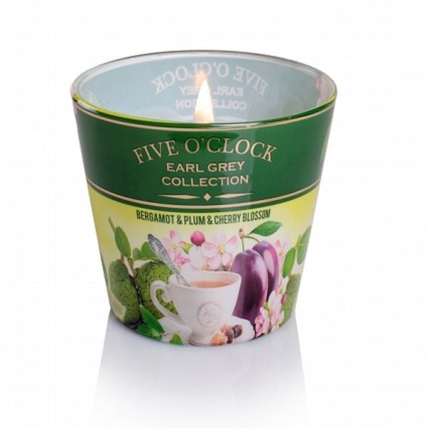 Ly nến thơm Bartek Candles BAT0556 Bergamot & Plum & Cherry Blossom 115g (Hương trà cam)