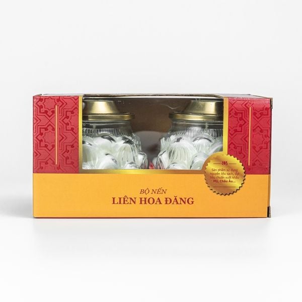 Bộ nến LIÊN HOA ĐĂNG (Trắng)