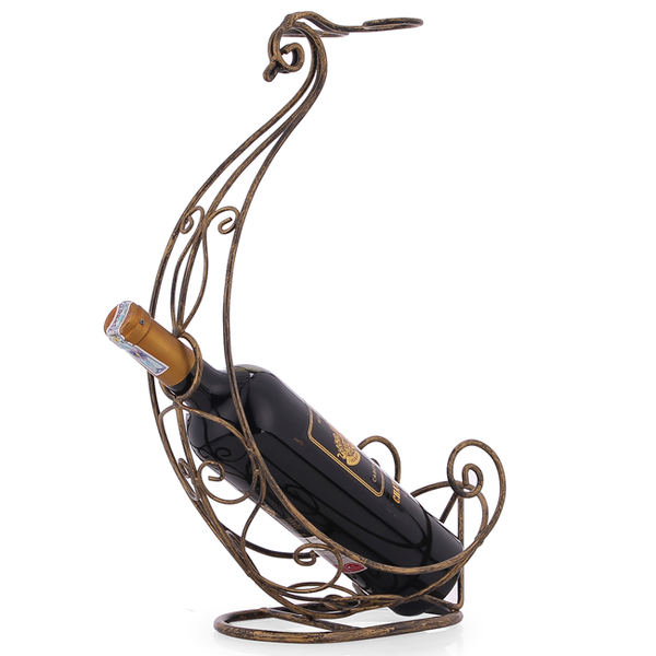 Kệ rượu kết hợp treo ly hình hoa văn thiên nga Eden Living EDL-R018