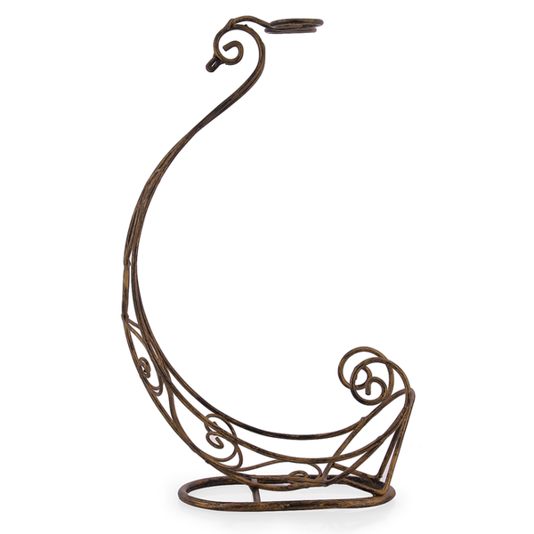 Kệ rượu kết hợp treo ly hình hoa văn thiên nga Eden Living EDL-R018