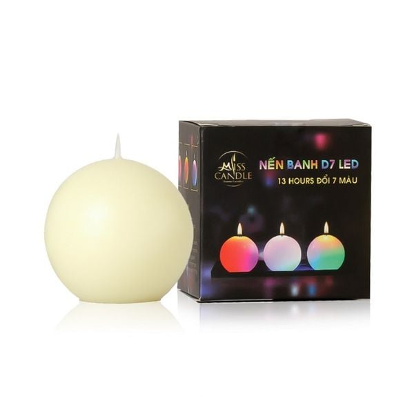 Nến thơm banh tròn đổi màu đèn LED MIC5302