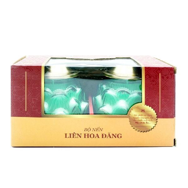 Bộ nến LIÊN HOA ĐĂNG (Xanh lá)