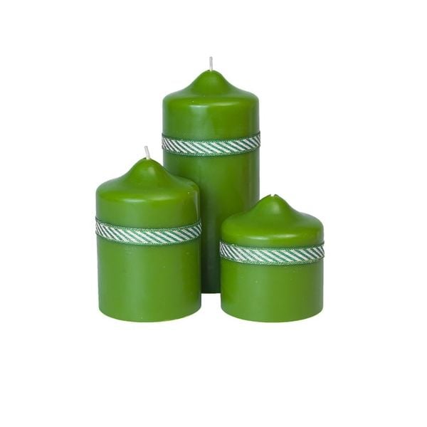 Bộ nến thơm trụ tròn D7 hình chóp Eden Candle MIC6330 (Xanh lá)