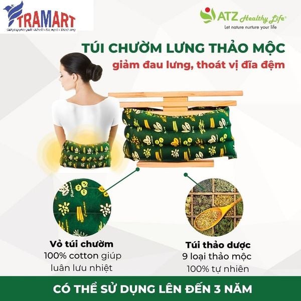 Túi chườm Lưng thảo dược đa năng ATZ Healthy Life ATZ1032