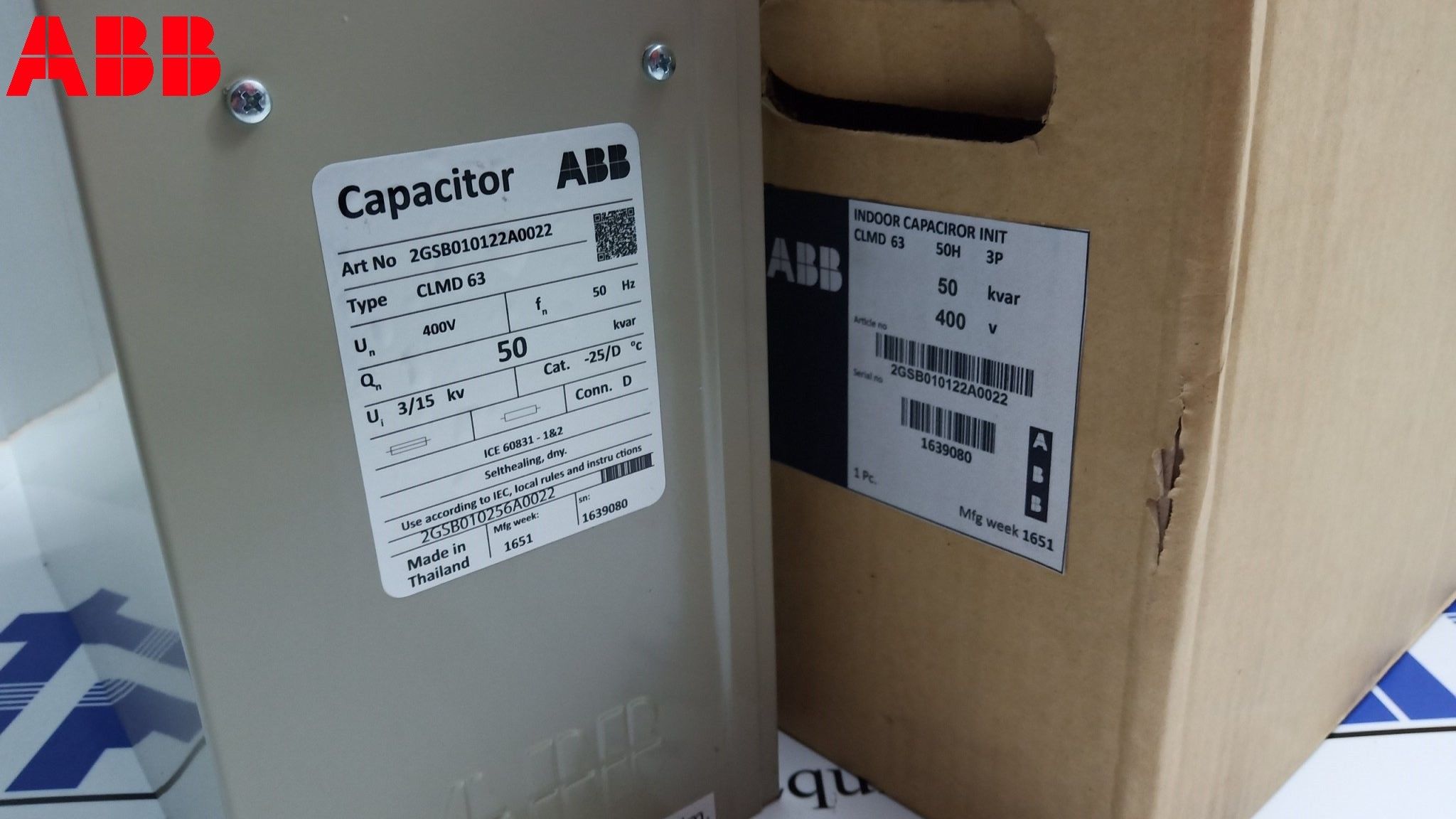 Tụ Bù Hạ Thế Lowvoltage Capacitor ABB CLMD 63 400V 50KVAR 50Hz