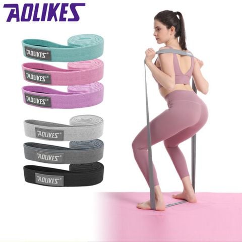 BỘ 3 DÂY KHÁNG LỰC TẬP GYM VẢI MỀM CHỐNG XOẮN AOLIKES AL3609