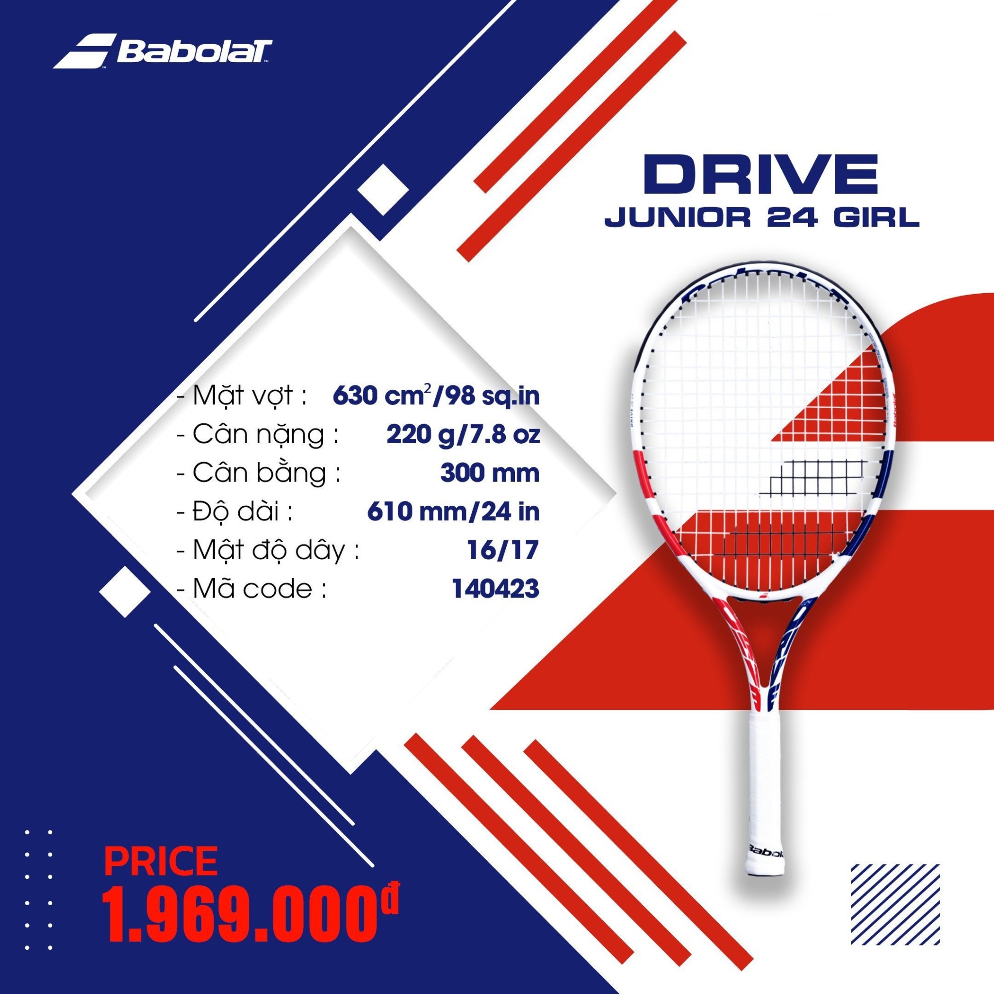 V T TENNIS BABOLAT DRIVE JUNIOR 24 GIRL THANH THI U NI N TR EM