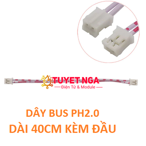 PH2.0 Dây Bus 2 Pin Dài 40cm