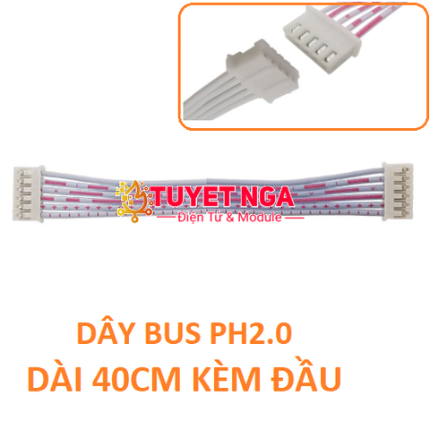 PH2.0 Dây Bus 5 Pin Dài 40cm