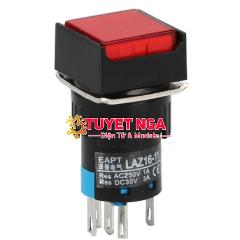 LA16-DA Nút Nhấn Giữ Đỏ 16mm 220V