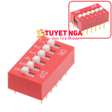 DS-06 Công Tắc Gạt 6 Bit Dip Switch 2.54mm