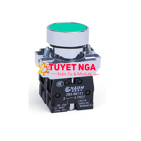 XB2-BA35 Nút Nhấn Nhả Xanh Lá 22mm 10A