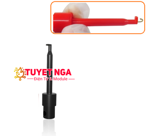 Móc Kẹp Dây Nguồn Màu Đen Dài 58mm