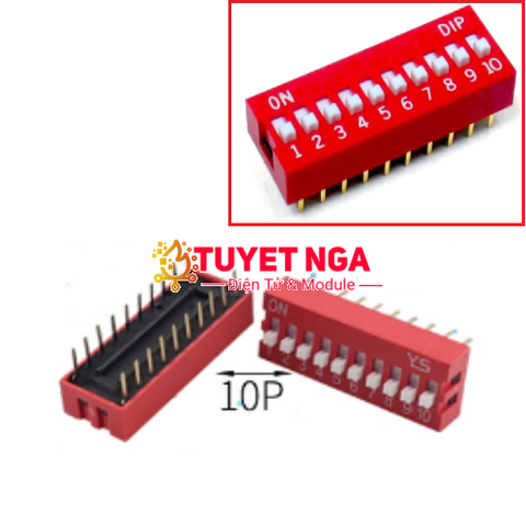 DS-10 Công Tắc Gạt 10 Bit Dip Switch 2.54mm