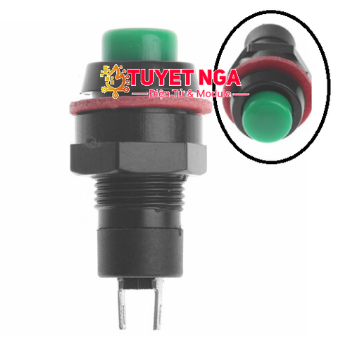 DS-213 Nút Nhấn Nhả Xanh Lá 10mm