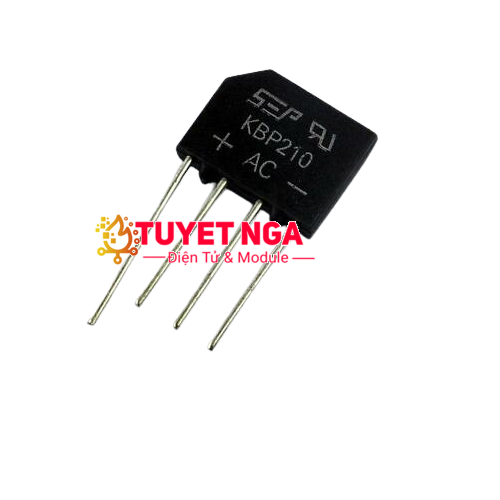 Pont Redresseur Diode KBP210 - 2A 1000V - Lot De 10 Pièces - Pour Alimentation Et Circuits électroniques