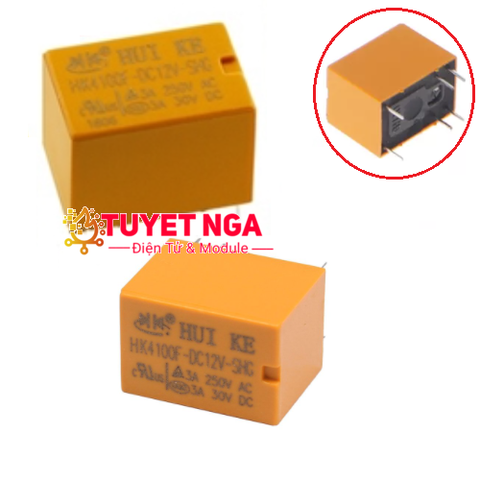 HK4100F-DC12V-SHG Relay 12V 3A 6 Chân