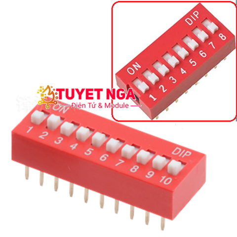 DS-08 Công Tắc Gạt 8 Bit Dip Switch 2.54mm