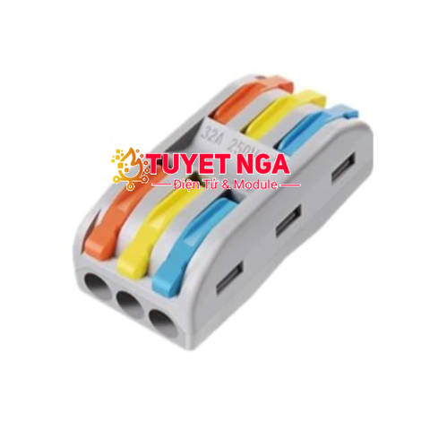 SPL-3 Đầu Nối Dây Điện 3 Lỗ Đôi (màu)