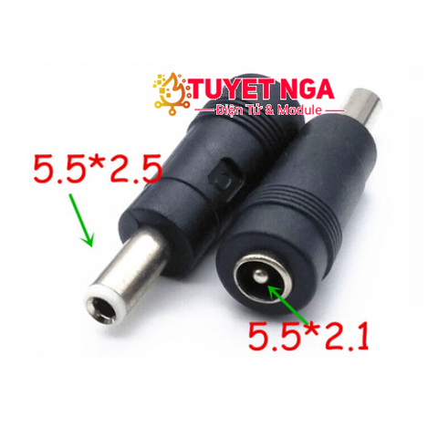 Đầu Chuyển DC 5.5x2.1mm sang 5.5x2.5mm