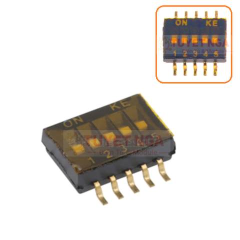 KE-5P Công Tắc Gạt 5 Bit Switch SMD 1.27mm