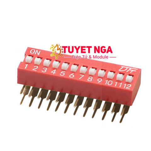 Công Tắc Gạt 12 Bit Dip Switch 2.54mm Dọc