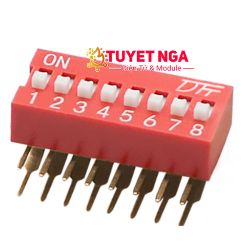 Công Tắc Gạt 8 Bit Dip Switch 2.54mm Dọc