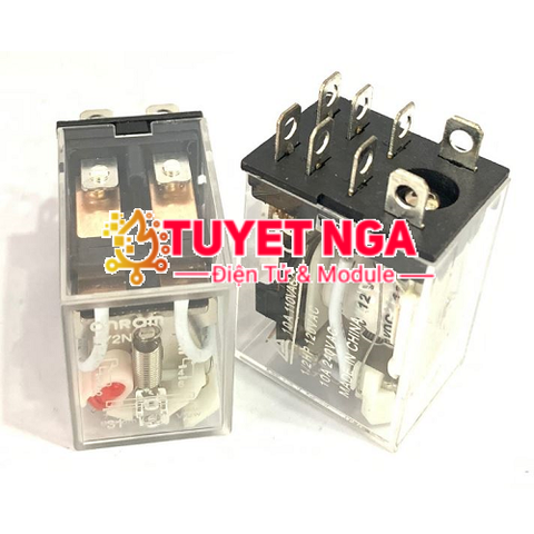 LY2N Relay Trung Gian Omron 12V 10A 8 Chân Dẹp