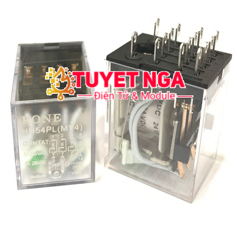 HH54PL(MY4) Relay Trung Gian Rone 24V 5A 14 Chân Nhỏ