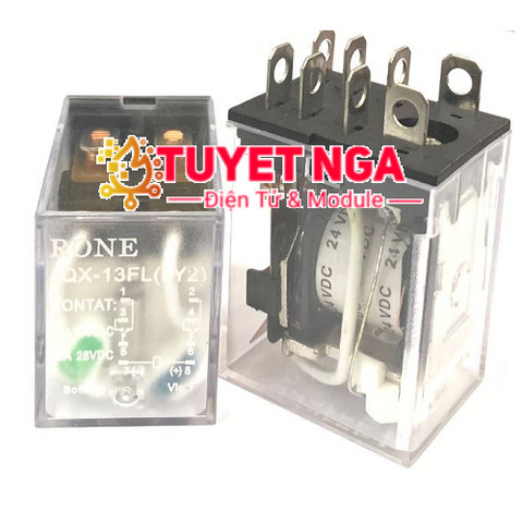 JQX-13FL(LY2) Relay Trung Gian Rone 24V 10A 8 Chân Dẹp