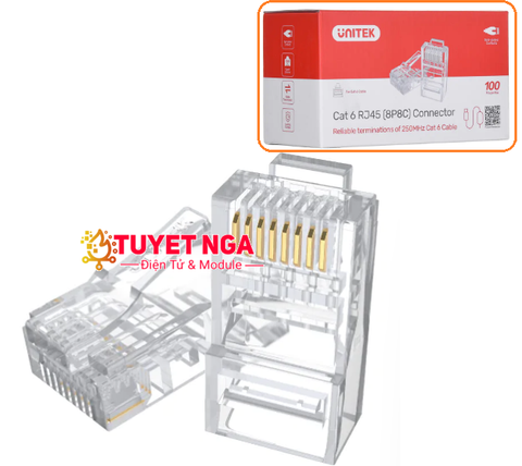 UNITEK Hộp Đầu Mạng CAT6 RJ45 (8P8C)