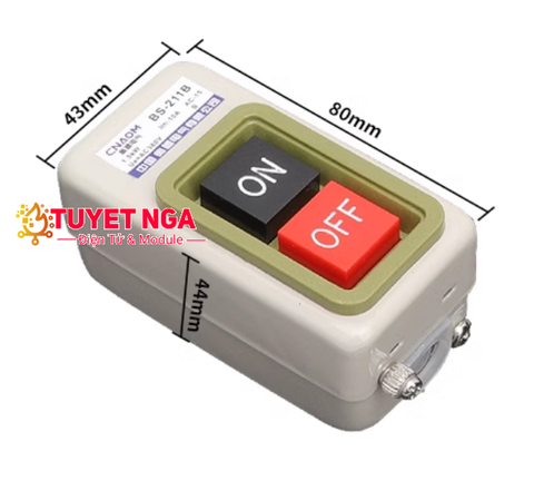 BS211B Hộp Nút Nhấn 3 Pha 380V 1.5KW 10A