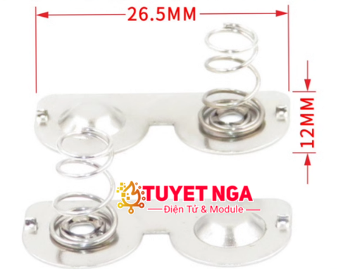 Đế Pin Lò Xo 26.5x12mm