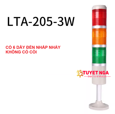 LTA-205-3W Đèn Tháp Tín Hiệu Nhấp Nháy 24V
