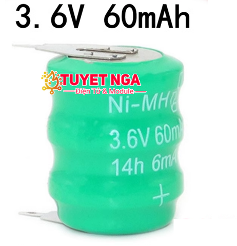 NI-MH Pin Sạc 3.6V 60mAh