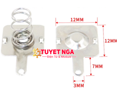 Đế Pin Lò Xo 12x12mm