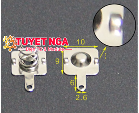 Đế Pin Lò Xo 10x9mm