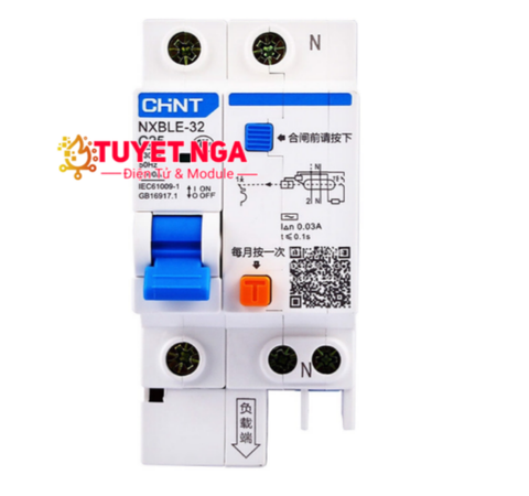 Chint NXBLE-32 Cầu Dao Chống Giật Aptomat 1P+N 10A