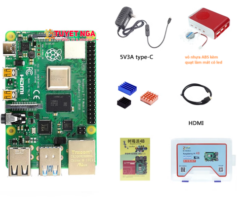 Combo Raspberry Pi 4 Model B 2G V1