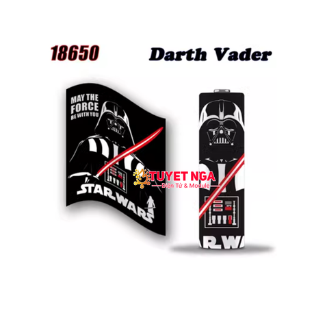 Màng Co PVC Bọc 1 Pin 18650 Darth Vader