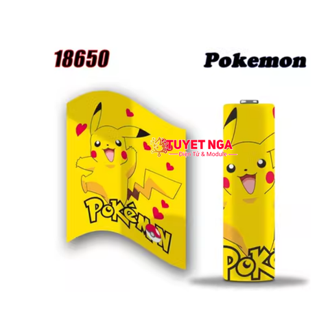 Màng Co PVC Bọc 1 Pin 18650 Pokemon