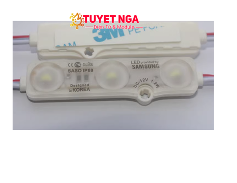 Module 3 Led 5730 Samsung 12V Trắng Ấm