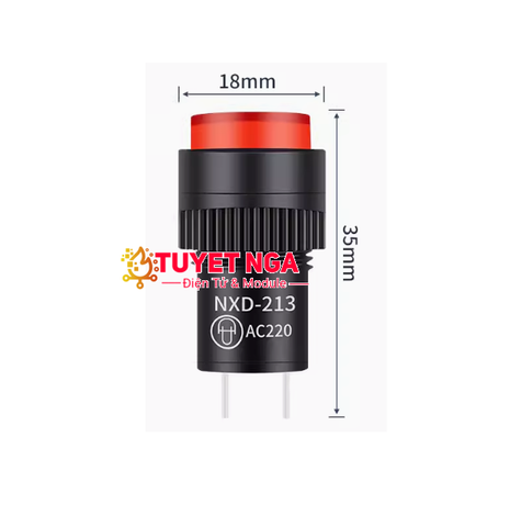 NXD-213 Đèn Báo 16mm Đỏ 12V