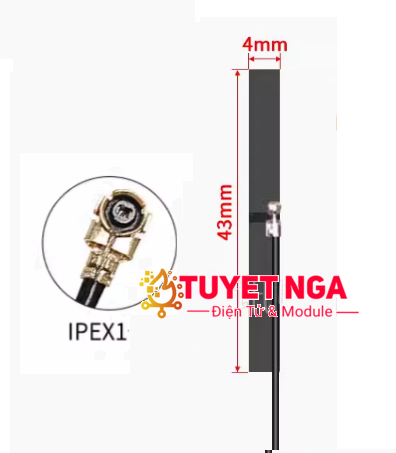Anten 2.4G Wifi Zigbee 3dBi FPC Dài 20cm IPEX1