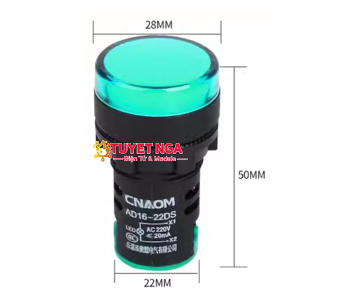 AD16-22DS Đèn Báo Xanh 22mm 220V