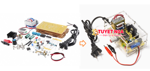 HU-024 Bộ Nguồn Biến Áp 220V DIY LM317