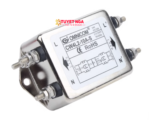 CW4L2-10A-S Bộ Lọc Nguồn Pha Đơn 10A 115/250V