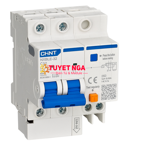 Chint NXBLE-32 Cầu Dao Chống Giật Aptomat 2P 16A