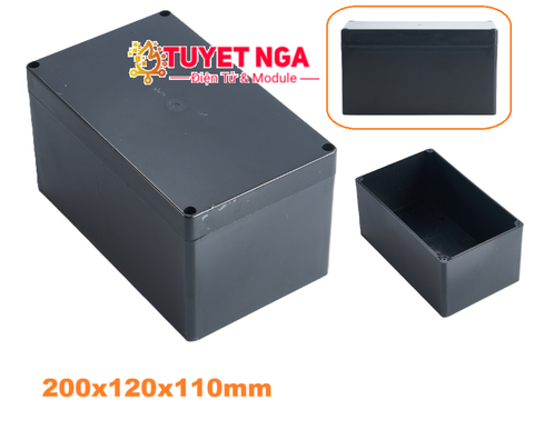 Hộp Chữ Nhật Trung Đen 200x120x110mm