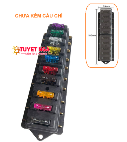 Hộp Đế 10 Cầu Chì Ô Tô